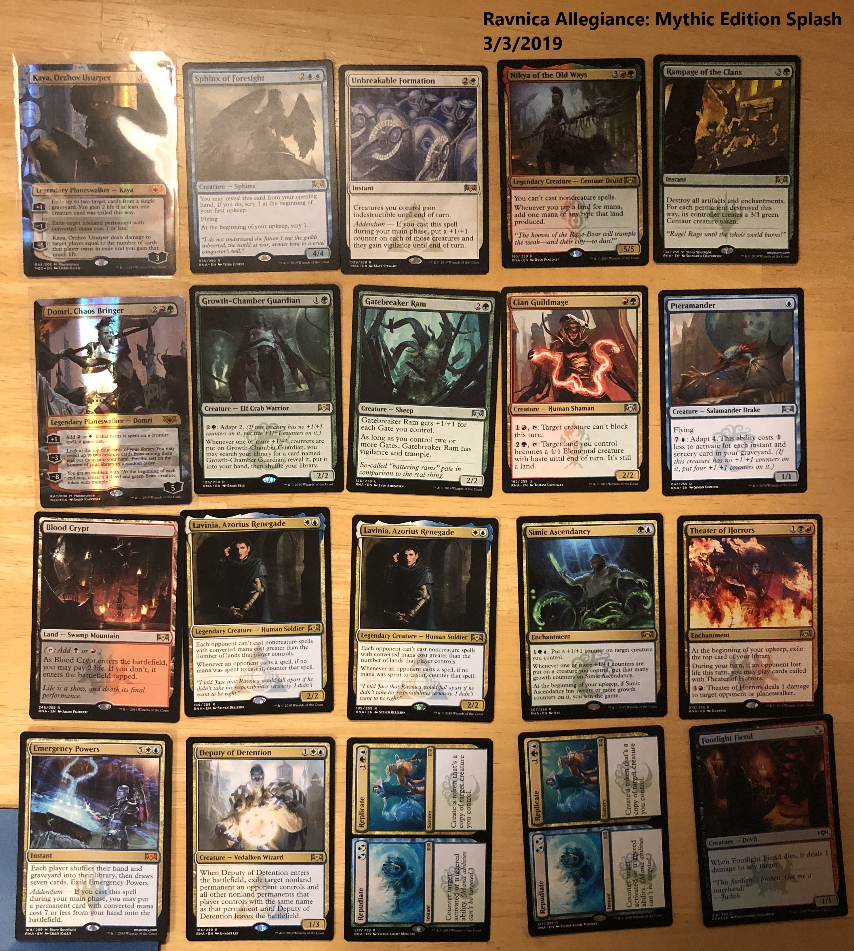 03/03/2019 | Ravnica Allegiance: Mythic Splash